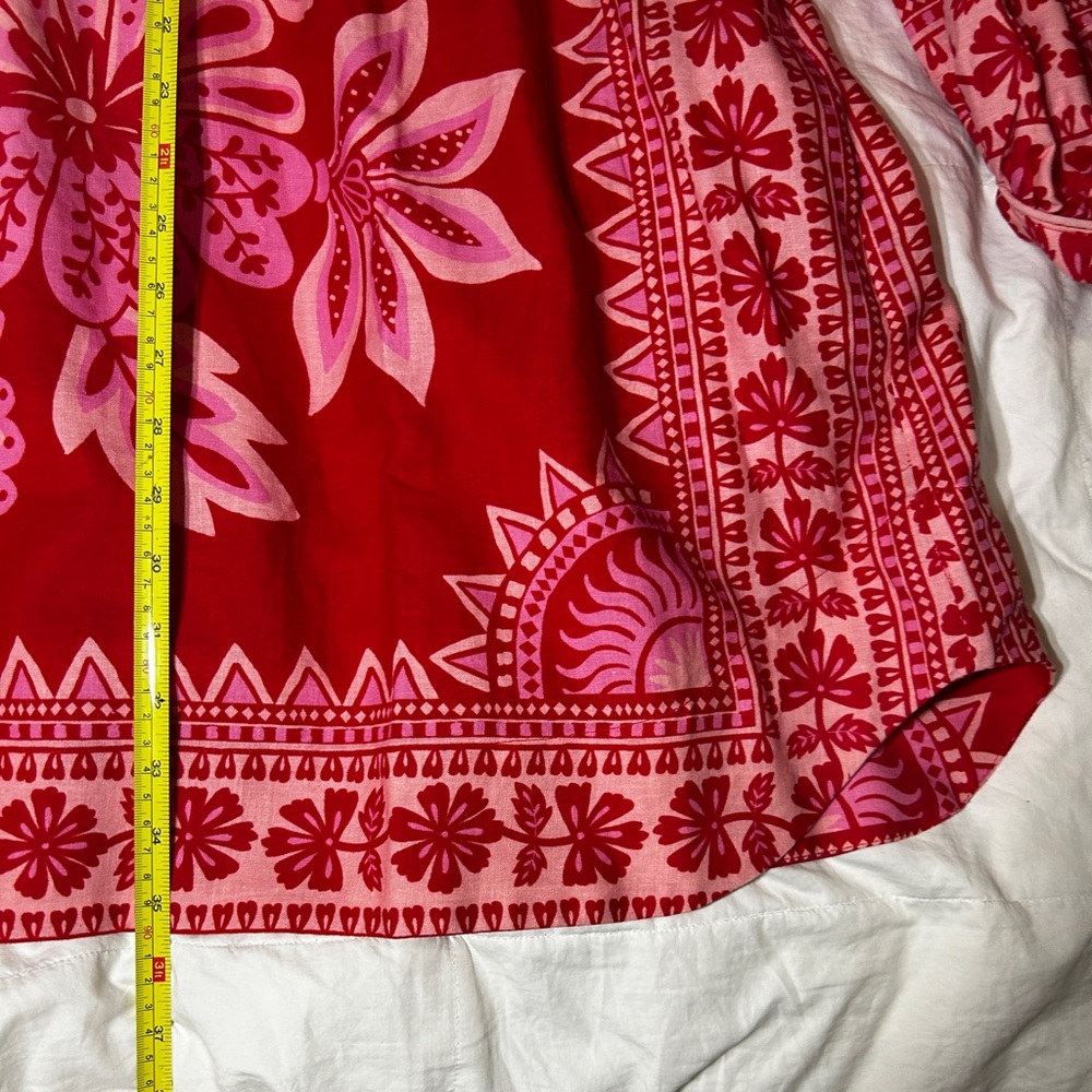 NWT FARM Rio Red and Cream Floral Mini Dress - Picture 11 of 12